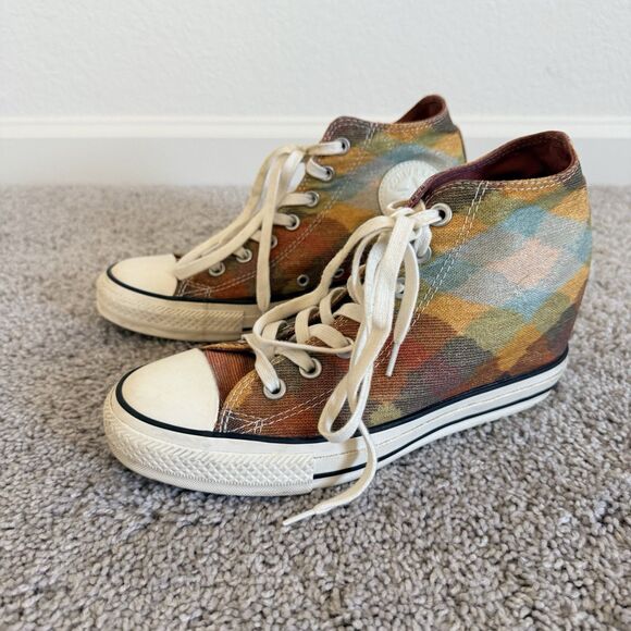 Converse Chuck Taylor Missoni Size 9 Hightop Limited edition Hidden Wedge - Picture 2 of 6